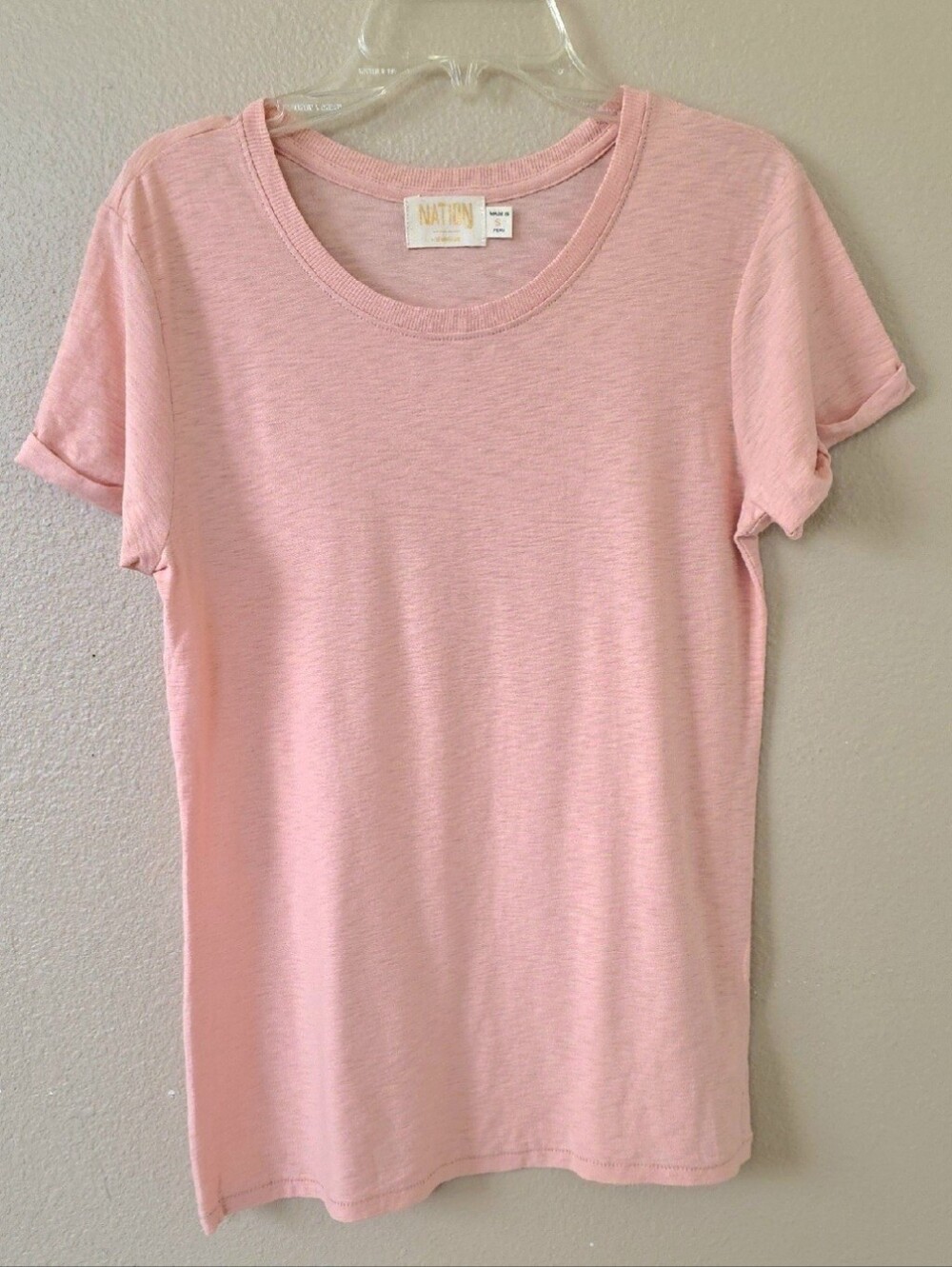 Nation LTD Womens Pima Cotton Basic Short Sleeve Tshirt - Size Small